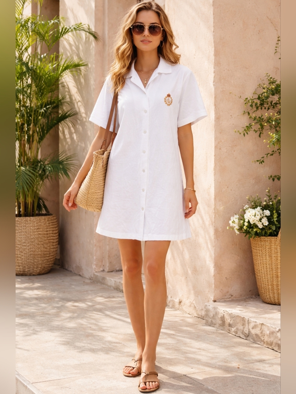 Ralph Lauren Vintage Button Up Shirt Dress L